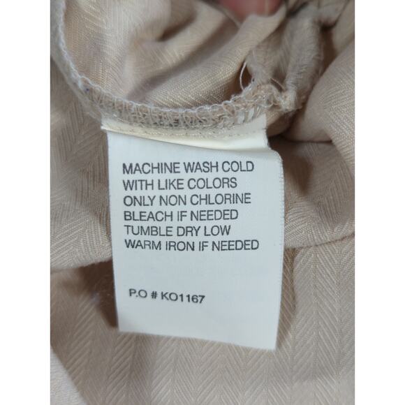 A|XIST Mens XL Short Sleeve Button Up Shirt Beige Modal Blend Casual Soft - Picture 9 of 12